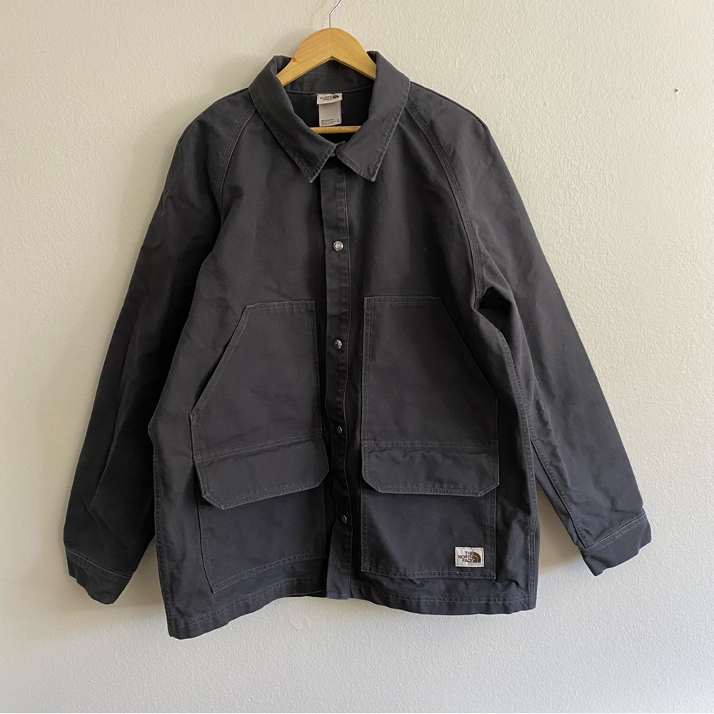 The north face chore coat button down jacket mens XL grey